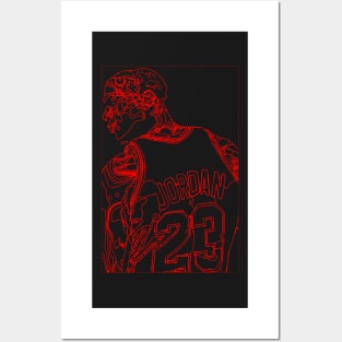 Michael Jordan Line Art Posters and Art